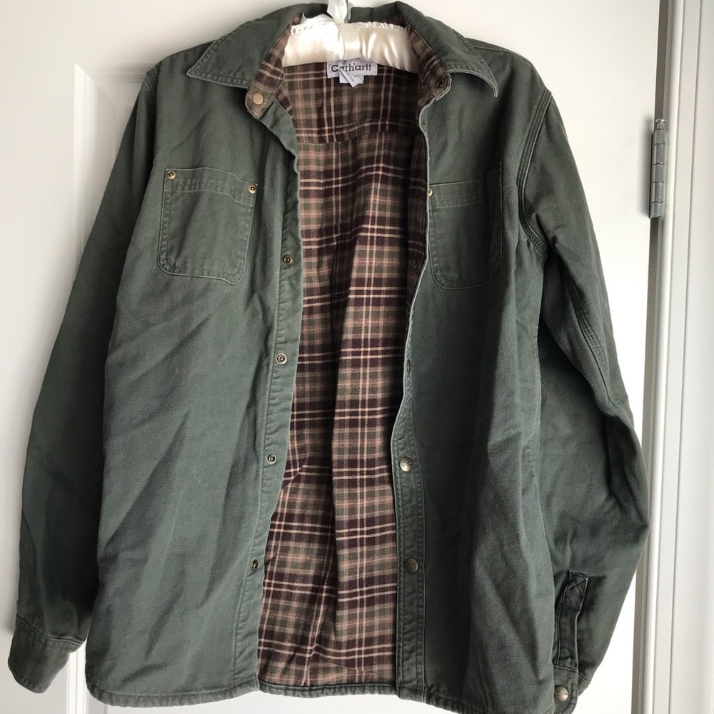 Carhartt  Boy’s Button Up Green Coat